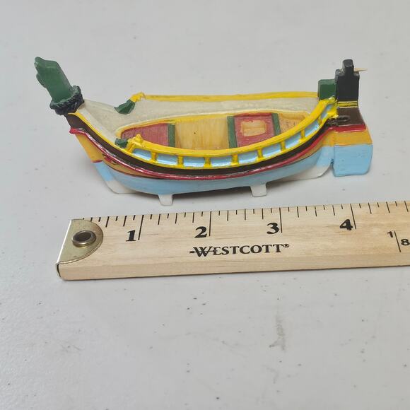 Maltese Luzzu - Traditional Maltese Fishing Boat Figurine - No chips - Picture 6 of 8